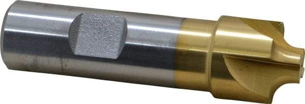 Keo - 3/16" Radius, 7/8" Mill Diam, 4 Flute High Speed Steel Corner Rounding End Mill - Single End, TiN Finish, 3/8" Tip Diam, 3-1/8" OAL, 3/4" Shank Diam - USA Tool & Supply