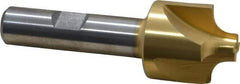 Keo - 1/4" Radius, 1" Mill Diam, 4 Flute High Speed Steel Corner Rounding End Mill - Single End, TiN Finish, 3/8" Tip Diam, 3" OAL, 1/2" Shank Diam - USA Tool & Supply