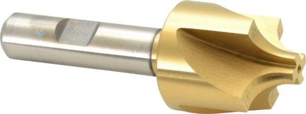 Keo - 5/16" Radius, 1-1/8" Mill Diam, 4 Flute High Speed Steel Corner Rounding End Mill - Single End, TiN Finish, 3/8" Tip Diam, 3-1/4" OAL, 1/2" Shank Diam - USA Tool & Supply