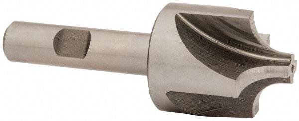 Keo - 3/8" Radius, 1-1/4" Mill Diam, 4 Flute High Speed Steel Corner Rounding End Mill - Single End, Uncoated, 3/8" Tip Diam, 3-1/2" OAL, 1/2" Shank Diam - USA Tool & Supply