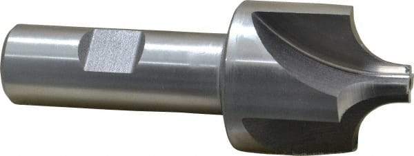 Keo - 7/16" Radius, 1-3/8" Mill Diam, 4 Flute High Speed Steel Corner Rounding End Mill - Single End, Uncoated, 3/8" Tip Diam, 3-3/4" OAL, 3/4" Shank Diam - USA Tool & Supply
