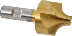 Keo - 5/8" Radius, 1-15/16" Mill Diam, 4 Flute High Speed Steel Corner Rounding End Mill - Single End, TiN Finish, 9/16" Tip Diam, 4" OAL, 3/4" Shank Diam - USA Tool & Supply