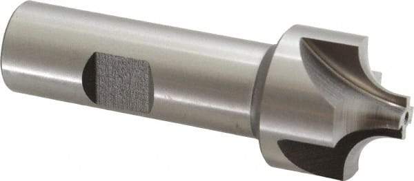 Keo - 8mm Radius, 1-1/8" Mill Diam, 4 Flute High Speed Steel Corner Rounding End Mill - Single End, Uncoated, 3-1/4" OAL, 3/4" Shank Diam - USA Tool & Supply