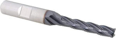 Niagara Cutter - 1/4" Diam, Fine Pitch, 1-1/4" LOC, 4 Flute Cobalt Roughing Square End Mill - TiAlN Finish, 3-1/16" OAL, 3/8" Shank Diam, Single End, Centercutting, 30° Helix - USA Tool & Supply