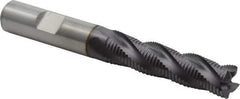 Niagara Cutter - 1/2" Diam, Fine Pitch, 2" LOC, 4 Flute Cobalt Roughing Square End Mill - TiAlN Finish, 4" OAL, 1/2" Shank Diam, Single End, Centercutting, 30° Helix - USA Tool & Supply