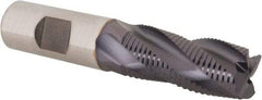 Niagara Cutter - 3/4" Diam, Fine Pitch, 1-5/8" LOC, 4 Flute Cobalt Roughing Square End Mill - TiAlN Finish, 3-7/8" OAL, 3/4" Shank Diam, Single End, Centercutting, 30° Helix - USA Tool & Supply