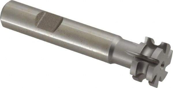 Keo - 3/32" Radius, 3/16" Circle Diam, 3/4" Cutter Diam, 3/8" Cutting Width, Shank Connection, Concave Radius Cutter - 1/2" Shank Diam, 3" OAL, High Speed Steel, Uncoated, 6 Teeth, Weldon Flat - USA Tool & Supply