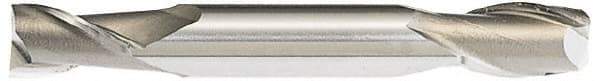 Hertel - 9/16", 1-1/8" LOC, 5/8" Shank Diam, 4-1/2" OAL, 2 Flute, Cobalt Square End Mill - Double End, Uncoated, Spiral Flute, 30° Helix, Centercutting, Right Hand Cut, Right Hand Flute - USA Tool & Supply