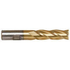 Niagara Cutter - 1-1/4", 1-5/8" LOC, 1-1/4" Shank Diam, 4-1/8" OAL, 2 Flute, Cobalt Square End Mill - USA Tool & Supply