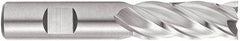 Niagara Cutter - 3/4", 3" LOC, 3/4" Shank Diam, 5-1/4" OAL, 4 Flute, Cobalt Square End Mill - Single End, Uncoated, Spiral Flute, 35° Helix, Centercutting, Right Hand Cut, Right Hand Flute - USA Tool & Supply
