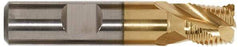 Niagara Cutter - 5/8" Diam, Fine Pitch, 5/8" LOC, 3 Flute Cobalt Roughing Square End Mill - TiCN Finish, 2-7/8" OAL, 5/8" Shank Diam, Single End, Centercutting, 36° Helix - USA Tool & Supply