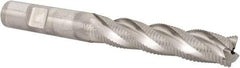 Niagara Cutter - 1/2" Diam, Fine Pitch, 2-1/2" LOC, 4 Flute Cobalt Roughing Square End Mill - Uncoated, 4-1/2" OAL, 1/2" Shank Diam, Single End, 30° Helix - USA Tool & Supply