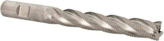 Niagara Cutter - 1/2" Diam, Fine Pitch, 3" LOC, 4 Flute Cobalt Roughing Square End Mill - Uncoated, 5" OAL, 1/2" Shank Diam, Single End, 30° Helix - USA Tool & Supply