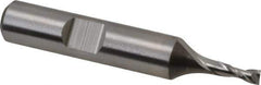 Niagara Cutter - 1/8", 3/8" LOC, 3/8" Shank Diam, 2-5/16" OAL, 2 Flute, Cobalt Square End Mill - Single End, Uncoated, Spiral Flute, 30° Helix, Centercutting, Right Hand Cut, Right Hand Flute, Series SP205 - USA Tool & Supply