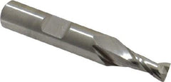 Niagara Cutter - 1/4", 1/2" LOC, 3/8" Shank Diam, 2-5/16" OAL, 2 Flute, Cobalt Square End Mill - Single End, Uncoated, Spiral Flute, 30° Helix, Centercutting, Right Hand Cut, Right Hand Flute, Series SP205 - USA Tool & Supply