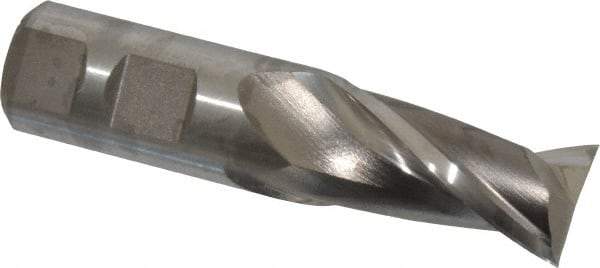 Niagara Cutter - 7/8", 1-1/2" LOC, 7/8" Shank Diam, 3-3/4" OAL, 2 Flute, Cobalt Square End Mill - Single End, Uncoated, Spiral Flute, 30° Helix, Centercutting, Right Hand Cut, Right Hand Flute, Series SP205 - USA Tool & Supply