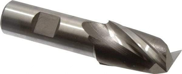 Niagara Cutter - 1", 1-1/2" LOC, 3/4" Shank Diam, 3-3/4" OAL, 2 Flute, Cobalt Square End Mill - Single End, Uncoated, Spiral Flute, 30° Helix, Centercutting, Right Hand Cut, Right Hand Flute, Series SP205 - USA Tool & Supply