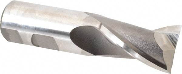 Niagara Cutter - 1-1/8", 1-5/8" LOC, 1" Shank Diam, 4-1/8" OAL, 2 Flute, Cobalt Square End Mill - Single End, Uncoated, Spiral Flute, 30° Helix, Centercutting, Right Hand Cut, Right Hand Flute, Series SP205 - USA Tool & Supply