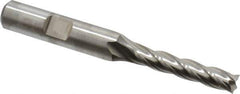 Niagara Cutter - 1/4", 1-1/4" LOC, 3/8" Shank Diam, 3-1/16" OAL, 4 Flute, Cobalt Square End Mill - Single End, Uncoated, Spiral Flute, 30° Helix, Centercutting, Right Hand Cut, Right Hand Flute, Series SPC408 - USA Tool & Supply