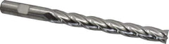 Niagara Cutter - 1/2", 4" LOC, 1/2" Shank Diam, 6" OAL, 4 Flute, Cobalt Square End Mill - Single End, Uncoated, Spiral Flute, 30° Helix, Centercutting, Right Hand Cut, Right Hand Flute, Series SPC408 - USA Tool & Supply