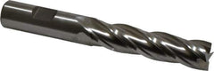 Niagara Cutter - 5/8", 2-1/2" LOC, 5/8" Shank Diam, 4-5/8" OAL, 4 Flute, Cobalt Square End Mill - Single End, Uncoated, Spiral Flute, 30° Helix, Centercutting, Right Hand Cut, Right Hand Flute, Series SPC408 - USA Tool & Supply