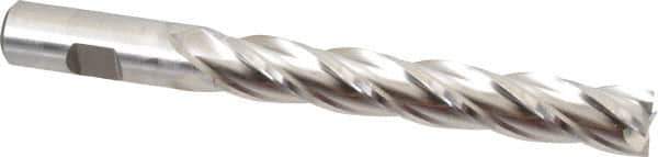 Niagara Cutter - 5/8", 4" LOC, 5/8" Shank Diam, 6-1/8" OAL, 4 Flute, Cobalt Square End Mill - Single End, Uncoated, Spiral Flute, 30° Helix, Centercutting, Right Hand Cut, Right Hand Flute, Series SPC408 - USA Tool & Supply