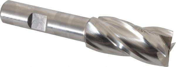 Niagara Cutter - 3/4", 1-5/8" LOC, 1/2" Shank Diam, 3-5/8" OAL, 4 Flute, Cobalt Square End Mill - Single End, Uncoated, Spiral Flute, 30° Helix, Centercutting, Right Hand Cut, Right Hand Flute, Series SPC408 - USA Tool & Supply