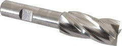 Niagara Cutter - 3/4", 1-5/8" LOC, 1/2" Shank Diam, 3-5/8" OAL, 4 Flute, Cobalt Square End Mill - Single End, Uncoated, Spiral Flute, 30° Helix, Centercutting, Right Hand Cut, Right Hand Flute, Series SPC408 - USA Tool & Supply