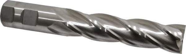 Niagara Cutter - 1", 4" LOC, 1" Shank Diam, 6-1/2" OAL, 4 Flute, Cobalt Square End Mill - Single End, Uncoated, Spiral Flute, 30° Helix, Centercutting, Right Hand Cut, Right Hand Flute, Series SPC408 - USA Tool & Supply