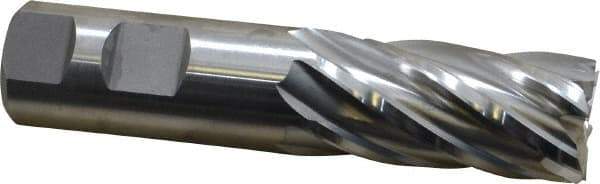 Niagara Cutter - 1", 2" LOC, 1" Shank Diam, 4-1/2" OAL, 6 Flute, Cobalt Square End Mill - Single End, Uncoated, Spiral Flute, 30° Helix, Centercutting, Right Hand Cut, Right Hand Flute, Series SPC408 - USA Tool & Supply