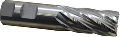 Niagara Cutter - 1", 2" LOC, 1" Shank Diam, 4-1/2" OAL, 6 Flute, Cobalt Square End Mill - Single End, Uncoated, Spiral Flute, 30° Helix, Centercutting, Right Hand Cut, Right Hand Flute, Series SPC408 - USA Tool & Supply