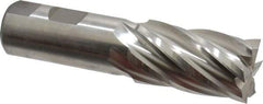 Niagara Cutter - 1-1/8", 2" LOC, 1" Shank Diam, 4-1/2" OAL, 6 Flute, Cobalt Square End Mill - Single End, Uncoated, Spiral Flute, 30° Helix, Centercutting, Right Hand Cut, Right Hand Flute, Series SPC408 - USA Tool & Supply