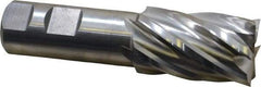 Niagara Cutter - 1-1/4", 2" LOC, 1" Shank Diam, 4-1/2" OAL, 6 Flute, Cobalt Square End Mill - Single End, Uncoated, Spiral Flute, 30° Helix, Centercutting, Right Hand Cut, Right Hand Flute, Series SPC408 - USA Tool & Supply