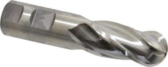 Niagara Cutter - 1" Diam, 2" LOC, 4 Flute Cobalt Ball End Mill - Uncoated, Single End, 4-1/2" OAL, 1" Shank Diam, Spiral Flute - USA Tool & Supply