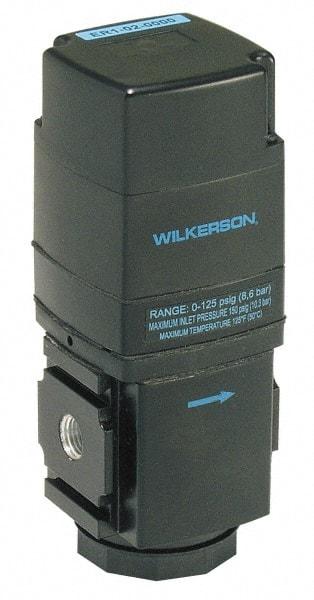 Wilkerson - 3/8 NPT Port, 200 CFM, Aluminum Electronic Regulator - 0 to 125 psi Range, 150 Max psi Supply Pressure, 2.35" Wide x 6.31" High - USA Tool & Supply