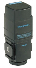 Wilkerson - 1/2 NPT Port, 200 CFM, Aluminum Electronic Regulator - 0 to 125 psi Range, 150 Max psi Supply Pressure, 2.35" Wide x 6.31" High - USA Tool & Supply