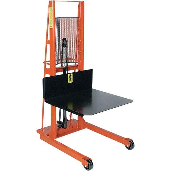 Wesco Industrial Products - 1,000 Lb Capacity, 60" Lift Height, Steel Stacker Manually Operated Lift - USA Tool & Supply
