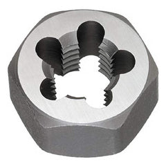 Titan USA - Hex Rethreading Dies; Thread Size: M18x2.50 ; Hex Size (Inch): 1-7/16 ; Material: Carbon Steel ; Thread Direction: Right Hand ; Thread Standard: Metric Coarse ; Series/List: 796 - Exact Industrial Supply