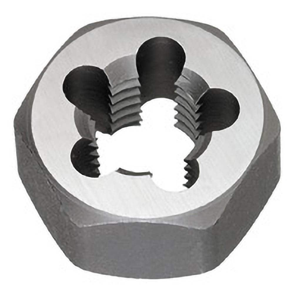 Titan USA - Hex Rethreading Dies; Thread Size: 11/16-11 ; Hex Size (Inch): 1-7/16 ; Material: Carbon Steel ; Thread Direction: Right Hand ; Thread Standard: UNC ; Thickness (Inch): 3/4 - Exact Industrial Supply