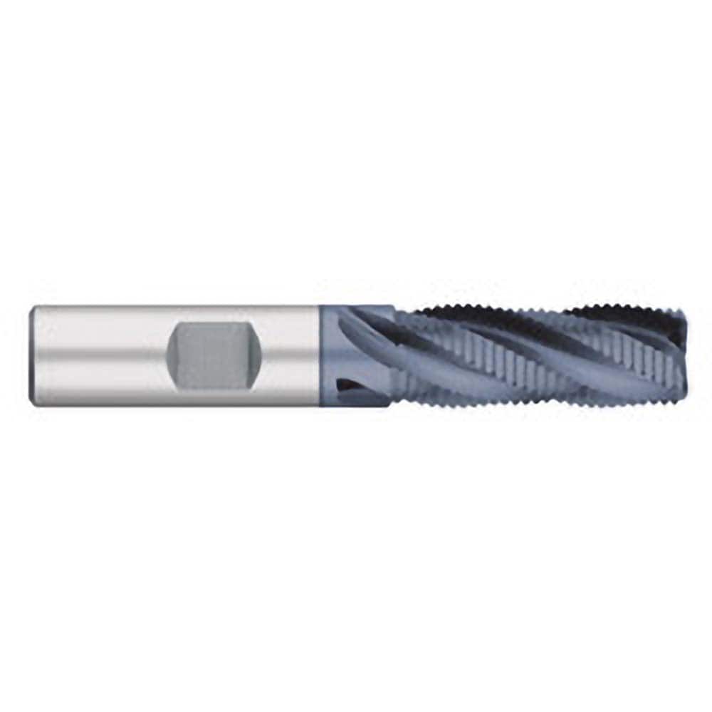 Titan USA - Roughing End Mills; Mill Diameter (Inch): 1/2 ; Mill Diameter (Decimal Inch): 0.5000 ; Number of Flutes: 4 ; Pitch: Fine ; Length of Cut (Inch): 1-1/4 ; Length of Cut (Decimal Inch): 1.2500 - Exact Industrial Supply
