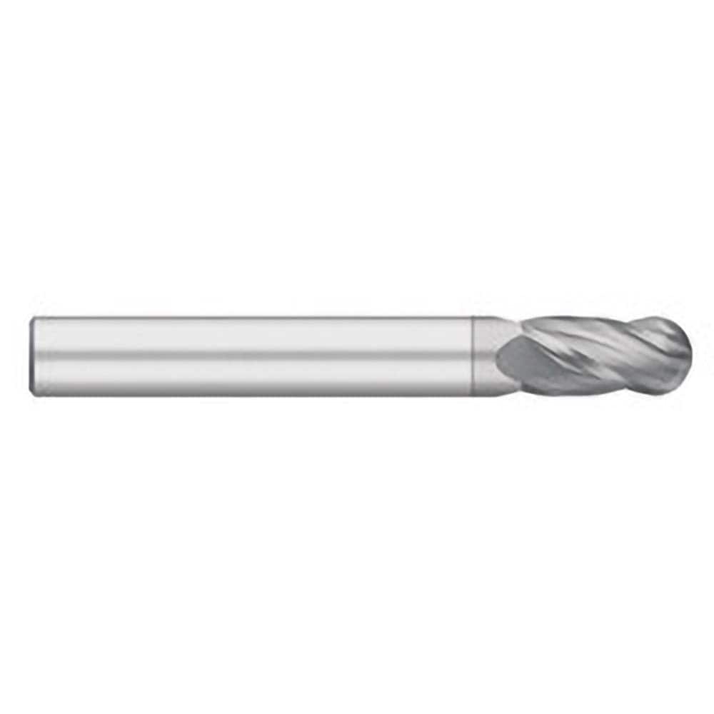 Titan USA - Ball End Mills; Mill Diameter (Inch): 3/4 ; Mill Diameter (Decimal Inch): 0.7500 ; Number of Flutes: 4 ; Length of Cut (Inch): 2-1/4 ; Length of Cut (Decimal Inch): 2.2500 ; Material: Solid Carbide - Exact Industrial Supply