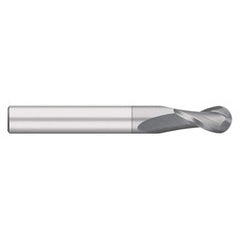 Titan USA - Ball End Mills; Mill Diameter (Inch): 7/8 ; Mill Diameter (Decimal Inch): 0.8750 ; Number of Flutes: 2 ; Length of Cut (Inch): 2-1/4 ; Length of Cut (Decimal Inch): 2.2500 ; Material: Solid Carbide - Exact Industrial Supply