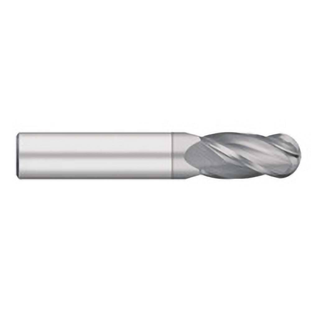 Titan USA - Ball End Mills; Mill Diameter (Inch): 7/8 ; Mill Diameter (Decimal Inch): 0.8750 ; Number of Flutes: 4 ; Length of Cut (Inch): 1-1/2 ; Length of Cut (Decimal Inch): 1.5000 ; Material: Solid Carbide - Exact Industrial Supply