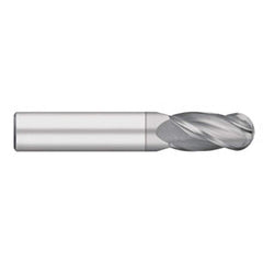 Titan USA - Ball End Mills; Mill Diameter (Inch): 5/8 ; Mill Diameter (Decimal Inch): 0.6250 ; Number of Flutes: 4 ; Length of Cut (Inch): 1-1/4 ; Length of Cut (Decimal Inch): 1.2500 ; Material: Solid Carbide - Exact Industrial Supply