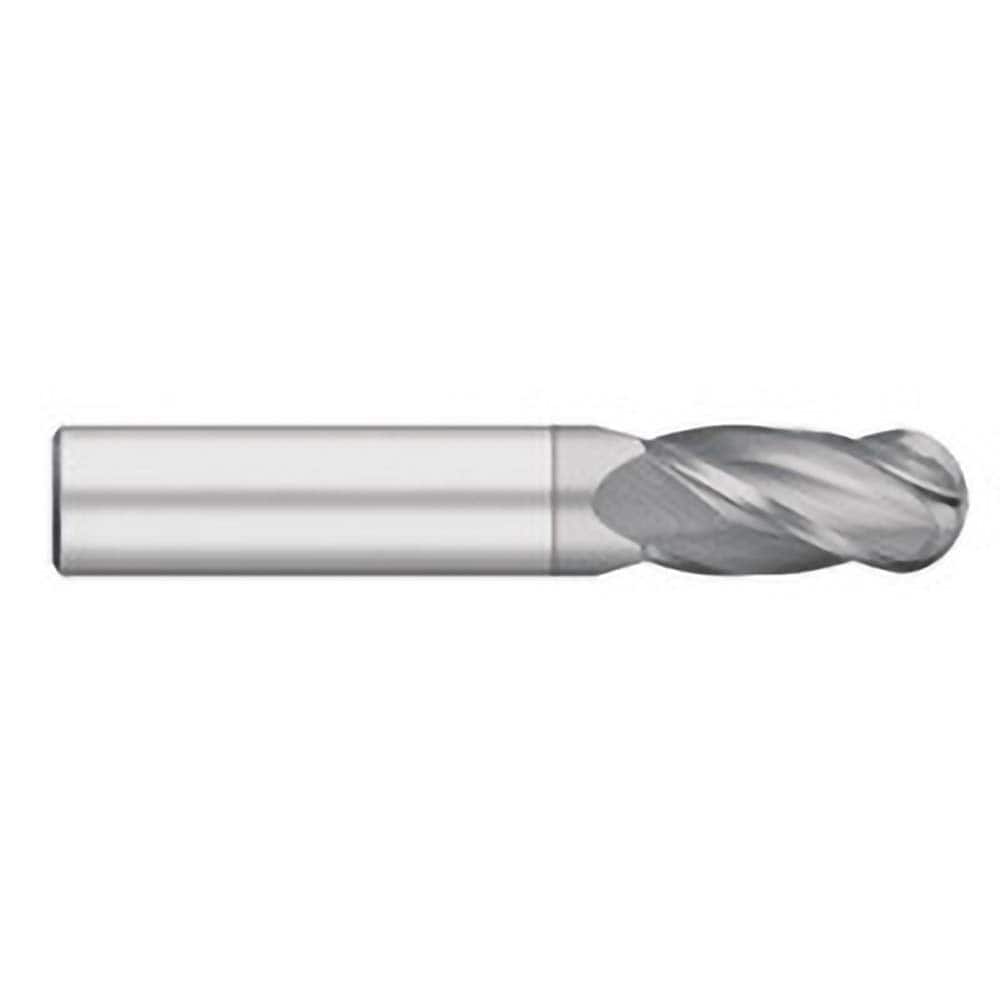 Titan USA - Ball End Mills; Mill Diameter (Decimal Inch): 0.4844 ; Number of Flutes: 4 ; Length of Cut (Inch): 1 ; Length of Cut (Decimal Inch): 1.0000 ; Material: Solid Carbide ; Overall Length (Inch): 3 - Exact Industrial Supply
