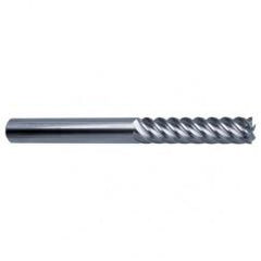 16mm Dia. - 150mm OAL - 45° Helix Bright Carbide End Mill - 6 FL - USA Tool & Supply