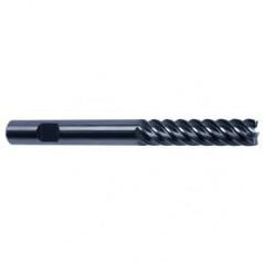 10mm Dia. - 100mm OAL - 45° Helix Bright Carbide End Mill - 6 FL - USA Tool & Supply