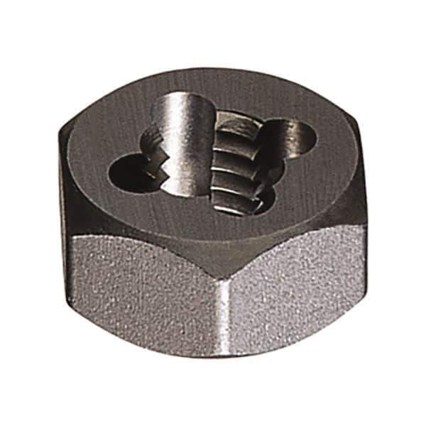 Vermont Tap & Die - 1-1/8 - 7 UNC Thread, Right Hand Thread, Hex Rethreading Die - Carbon Steel, 1" Thick, Series 280 - Exact Industrial Supply