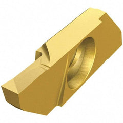 Iscar - SCIL22100 P IC1008 Grade, 0.0394" Cutting Width, Carbide Cutoff Insert - Neutral Lead Angle, 0.0032" Cnr Rad, TiAlN/TiN Coated, Single End - USA Tool & Supply