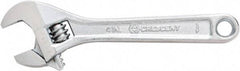 Crescent - 1/2" Jaw Capacity, 4" Standard Adjustable Wrench - Steel, Chrome Finish, 4" OAL - USA Tool & Supply